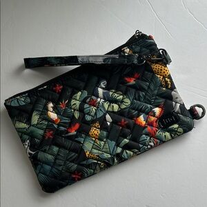 LUG Peekaboo RFID Wristlet Phone Pouch in ‘Wildlife Black’ Print